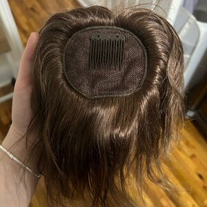 Human hair topper/bun cover